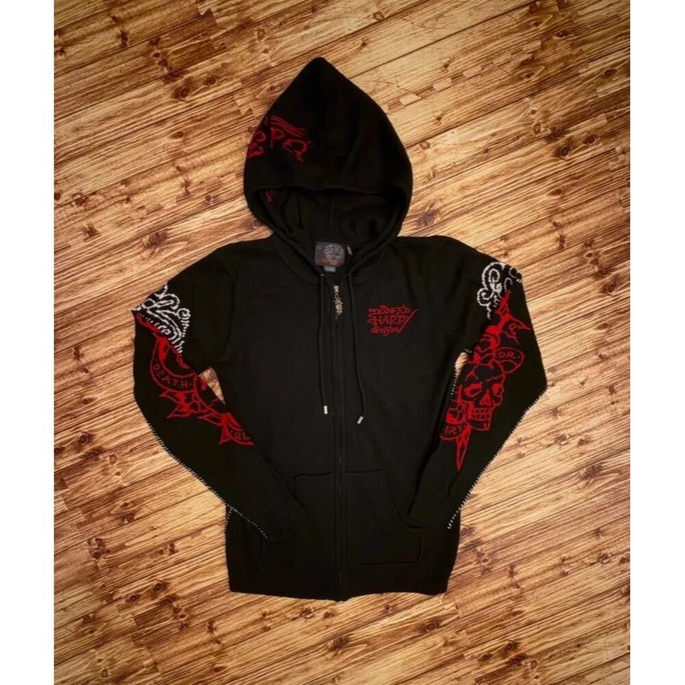 Ed Hardy Full Zip Sweater Hoodie